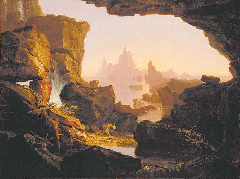 Thomas Cole Subsiding of the Waters of the Deluge Norge oil painting art